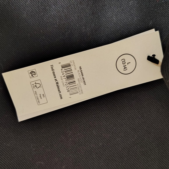 No Boundaries-Size Large - Black Barn Jacket with Dark Brown Collar - Picture 4 of 4